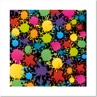 Splash Abstract Colorful Pattern Posters and Art